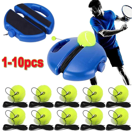 Base De Ayuda Para Entrenamiento De Tenis De Alta Resistencia Con Cuerda Elástica, Práctica De Pelota, Entrenador De Tenis De Rebote De Servicio Automático, Dispositivo De Entrenamiento De Socio