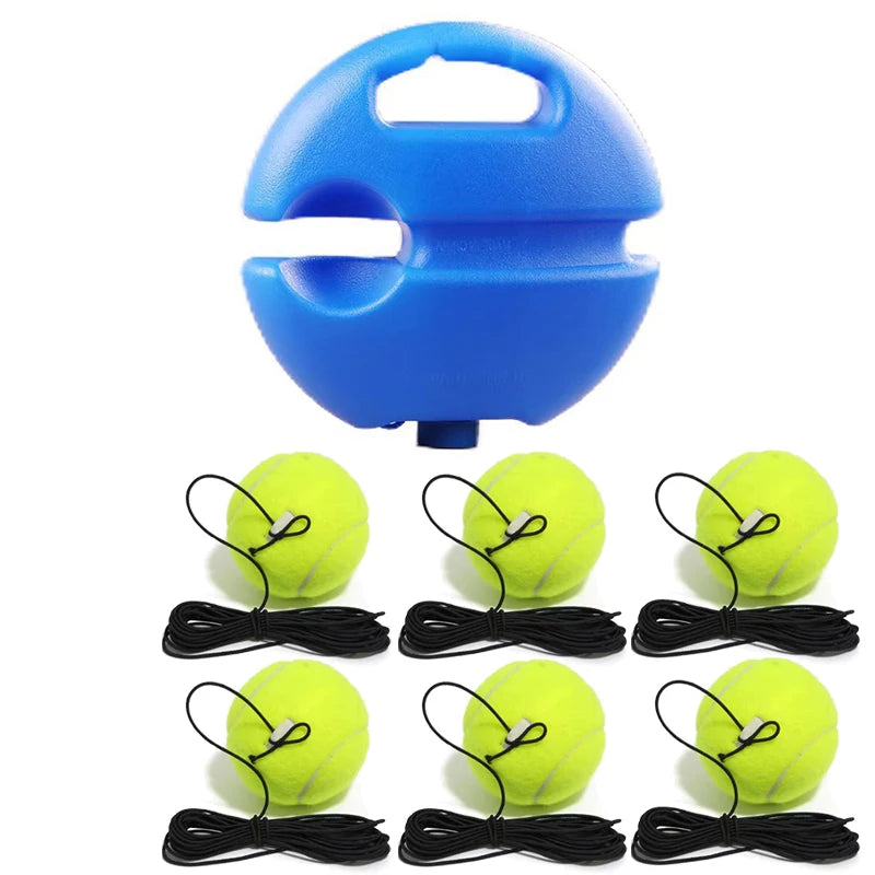 Base De Ayuda Para Entrenamiento De Tenis De Alta Resistencia Con Cuerda Elástica, Práctica De Pelota, Entrenador De Tenis De Rebote De Servicio Automático, Dispositivo De Entrenamiento De Socio